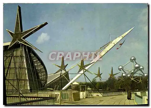 Cartes postales Bruxelles La Passerelle avec le Pavillon de la France