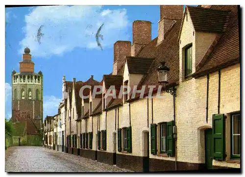 Cartes postales moderne Brugge Balstraat Musee de Folklore Centre de la Dentelle Eglise de Jerusalem