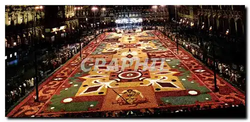 Cartes postales moderne Bruxelles Grand Place Tapis de fleurs la nuit