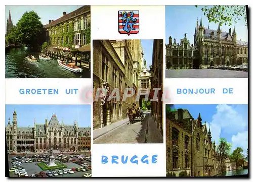 Moderne Karte Bonjour de Brugge