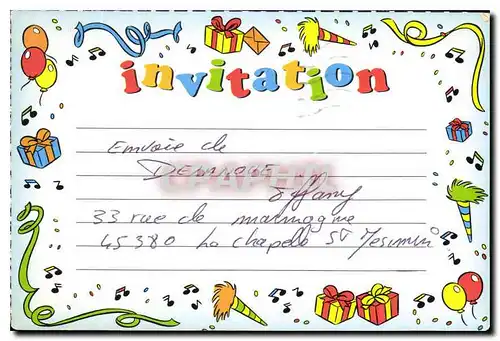 Moderne Karte Invitation