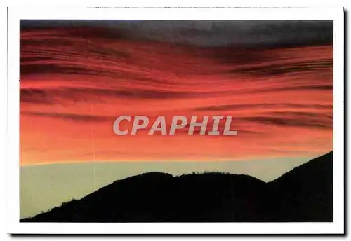 Moderne Karte Sauvons nos paysages Lever de soleil sur le pic du Ger dans les Pyrenees