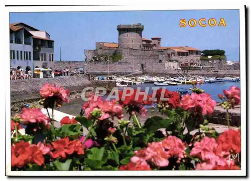 Cartes postales moderne Couleurs et lumiere de France Socoa Pyrenees Atlantique le Fort et e Port