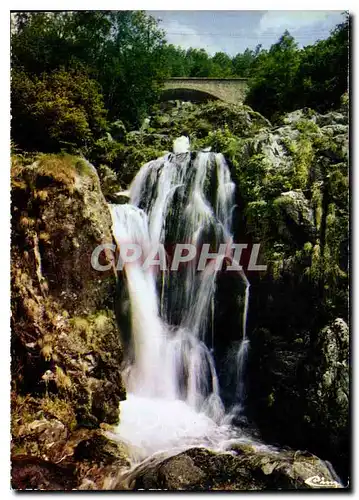 Moderne Karte Merens les Vals Ariege La Cascade des Bezines