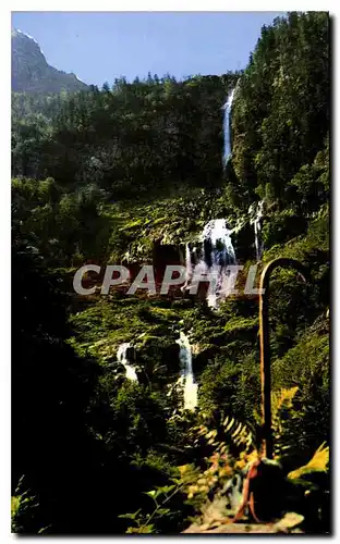 Moderne Karte Sites Pyrenees Environs d'Aulus les Bains la cascade s'Arse