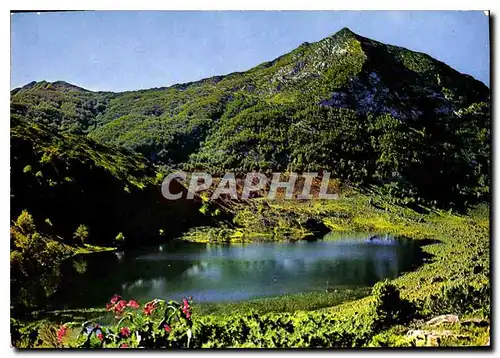 Moderne Karte Sites Pyrenees Ariege l'etang de l'Here en Haute Ariege