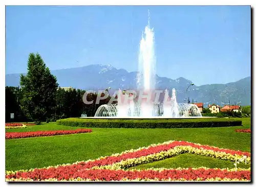 Moderne Karte Couleurs et lumiere de France Les Alpes Aix les Bains Savoie le Jet d'eau et la Dent du Chat