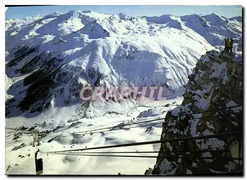 Moderne Karte Val d'Isere Savoie Le Solaise Crete des Lessieres Signal de l'Iseran