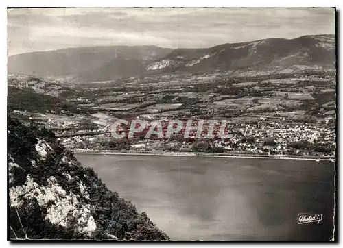 Moderne Karte Charme des Alpes de Savoie Aix les Bains Station climatique touristique et bienfaisante vue pano