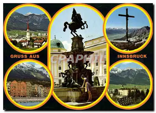 Cartes postales moderne Alpenstadt Innsbruck Tirol Amras Leopoldsbrunnen