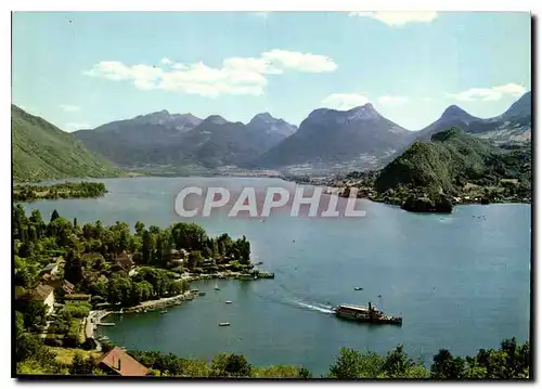 Moderne Karte Annecy lac pur la baie de Talloires et Duingt