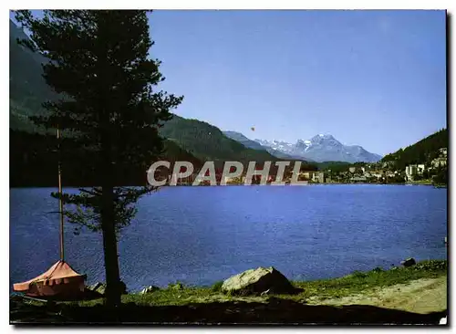 Cartes postales moderne St Moritzersee mit Piz la Margna