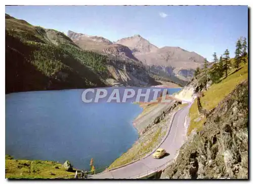 Cartes postales moderne Stausee Marmorera am Julierpass gegan Piz Arblatsch und Piz Forbisch