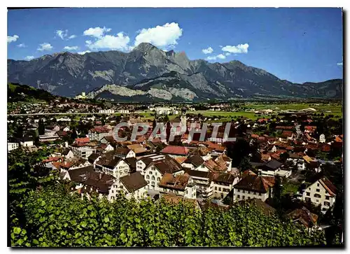 Cartes postales moderne Mels SG und Sargans mit Falknis