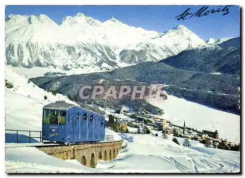Cartes postales moderne St Moritz mit Corviglia Bahn