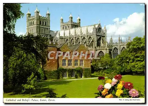 Cartes postales moderne Cathedral and Bishop Palace Exeter Devon