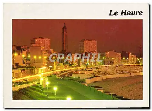 Cartes postales moderne Le Havre S Mar vue se nuit