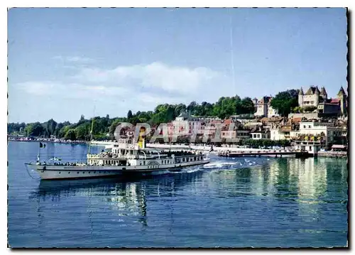 Cartes postales moderne Nyon Le Port le Quai et le Chateau Bateau