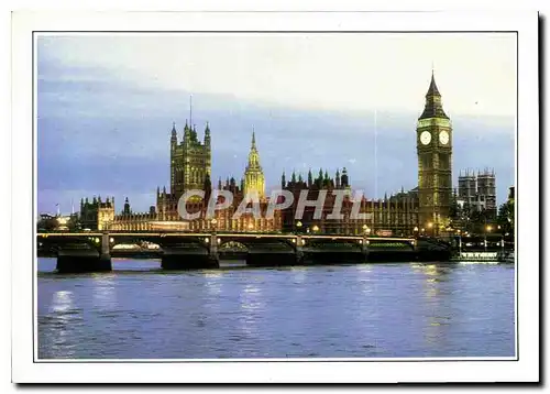 Cartes postales moderne Londres le pont de Westminster le Parlement en Big Ben