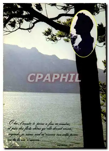 Cartes postales moderne Images de Chez Nous Le Lac du Bourget Savoie Site celebre par Lamartine dans son poeme du Lac ap