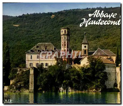 Moderne Karte Abbaye d'Hautecombe la facade vue du Lac