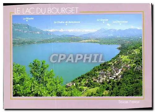 Cartes postales moderne Le Lac de Bourget Savoie Bourdeau le Bourget du Lac et la Combe vers Chambery
