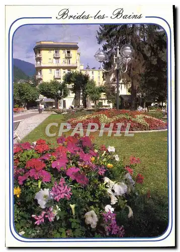 Moderne Karte Brides les Bains Savoie Jardins fleuris du Parc thermal