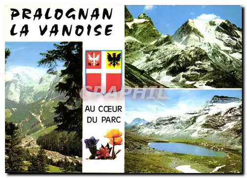 Moderne Karte Pralognan la Vanoise Savoie les campings et la Grance Casse