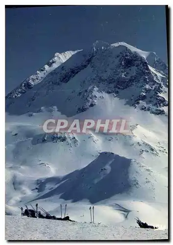 Moderne Karte Les Arcs Savoie la vallee de l'Arc et le Mont Blanc