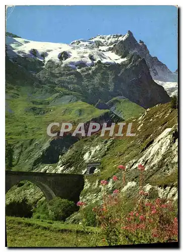 Moderne Karte Les Alpes Touristique les Granda cols Entre la grave et le col du Lautaret le grand pic de la Me