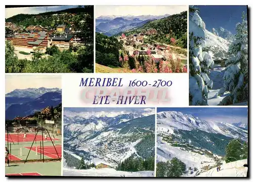 Moderne Karte Images de France Savoie Meribel Ambiance d'ete et d'hiver