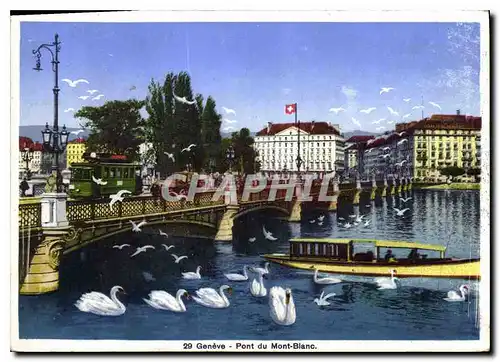Cartes postales moderne Geneve Pont du Mont Blanc