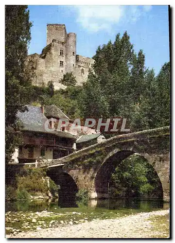 Moderne Karte Belcastel Aveyron Environs de Rignac le pont dominee par e chateau