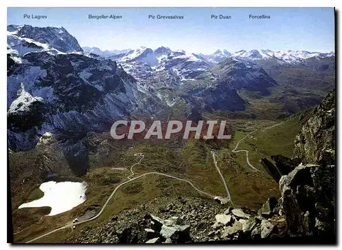 Cartes postales moderne Julier Passhohe gegen Piz Lagrev Bergeller und Averser Berge