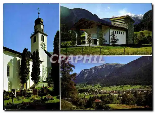 Cartes postales moderne Andeer Badekurort Kath Kirche Evang Kirche