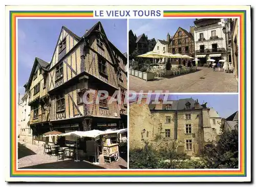 Cartes postales moderne Images de France Val de Loire le Vieux Tours Rue du Change Place Plumereau Rue du poirier