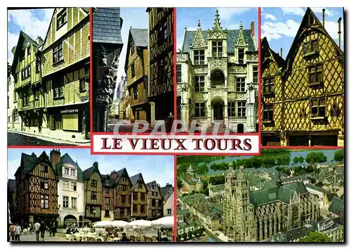 Cartes postales moderne les Merveilles du Val de Loire Tours Indre et Loire le Vieux Tours maisons du XV siecle rue de l