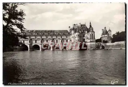 Moderne Karte Chenonceaux Indre et Loire le chateau sur le Cher