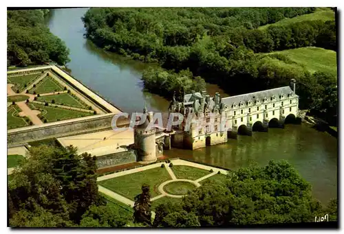 Cartes postales moderne Couleurs et Lumiere de France le Chateau de Chenonceaux Indre et Lore et le Cher Vue aerienne