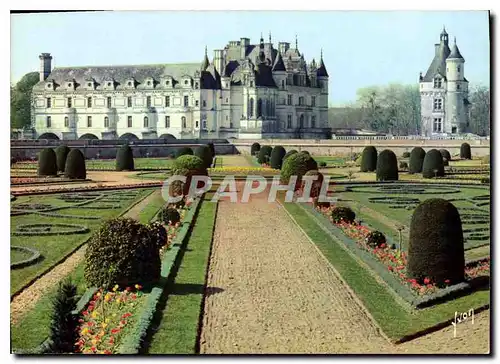 Cartes postales moderne Couleurs et Lumiere de France  Val de Loire Chateau de Chenonceaux I et L le Chateau et les Part