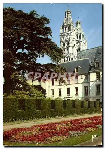 Moderne Karte Couleurs et Lumiere de France Val de Loire Tours Indre et Loire La Cathedrale vue des jardins du