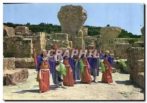 Moderne Karte Ballet Carthage Folklore Tunisien Tunisie