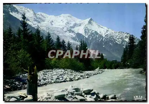 Cartes postales moderne Chamonix Mont Blanc L'Arve le Mont Blanc et le Glacier des Bossons