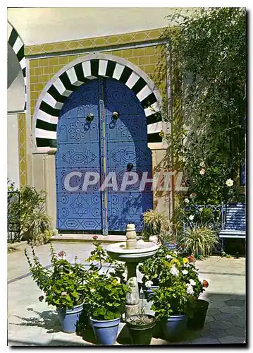 Cartes postales moderne Sidi Bou Said Cour interieure