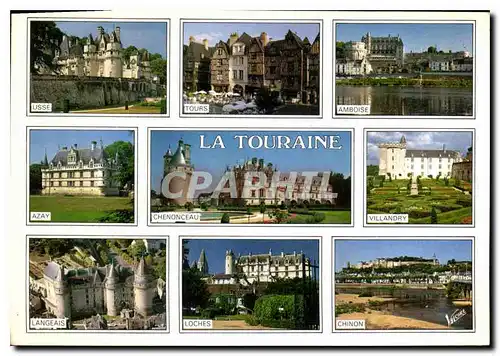 Cartes postales moderne La Touraine Usse Tours Amboise Azay Chenonceau Villandry Langeais Loches Chinon