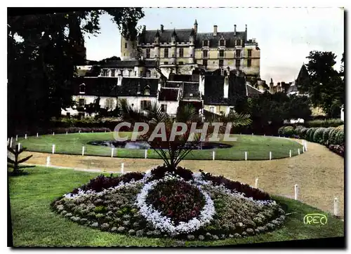 Cartes postales moderne Loches Indre et Loire Le Chateau Royal vu du Jardin Public