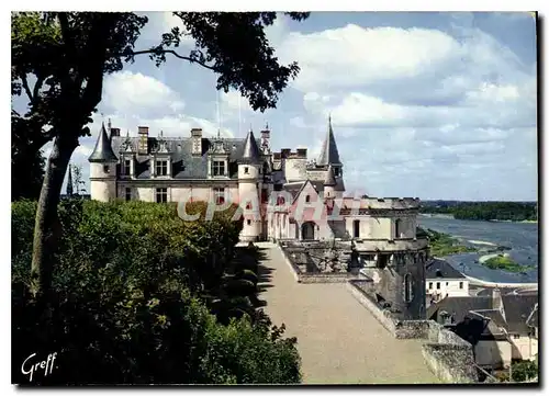 Moderne Karte Amboise Indre et Loire Le chateau dominant la Loire