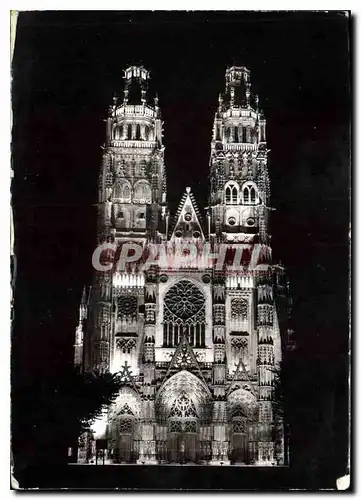 Cartes postales moderne Tours I et L Cathedrale Saint Gatien Facade Occidentale