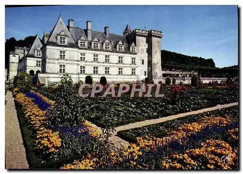 Cartes postales Villandry Indre et Loire Le chateau et son jardin potager