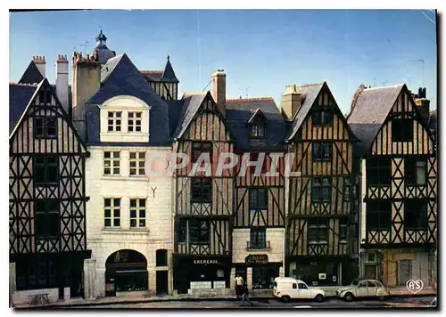 Cartes postales Tours I et L Le Vieux Tours Ensemble de la Place Plumereau